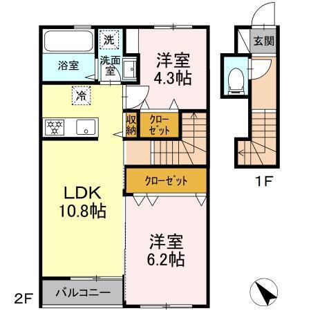 フランネル多賀城（203） 間取り図画像