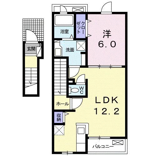 ホースインハウスＢ（203） 間取り図画像