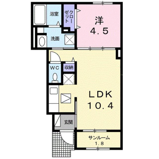 カーサ　アリエッタ　Ｃ（103） 間取り図画像
