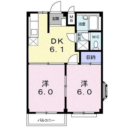 コーポサケンⅠ（101） 間取り図画像