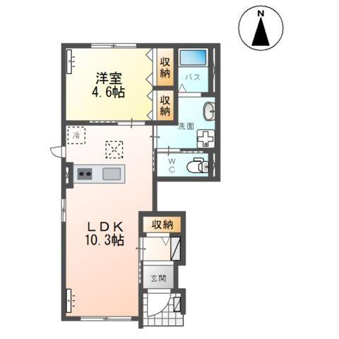 アインタウゼント 間取り図画像