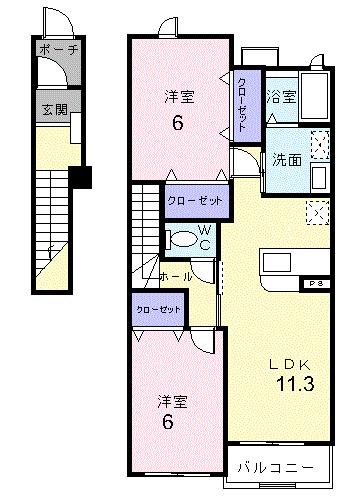グレース・ガーデンⅢ（201） 間取り図画像