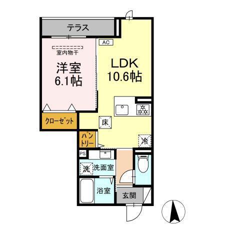 D-ROOM福沢町（105） 間取り図画像