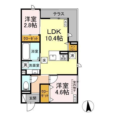D-ROOM福沢町（106） 間取り図画像