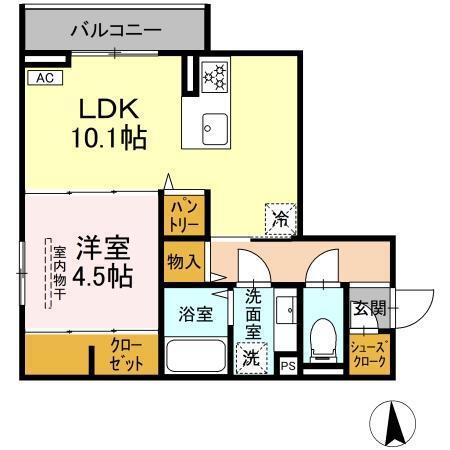 D-ROOM福沢町（203） 間取り図画像