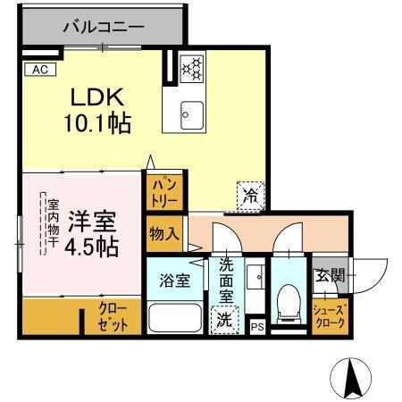 D-ROOM福沢町（303） 間取り図画像