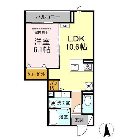 D-ROOM福沢町（305） 間取り図画像