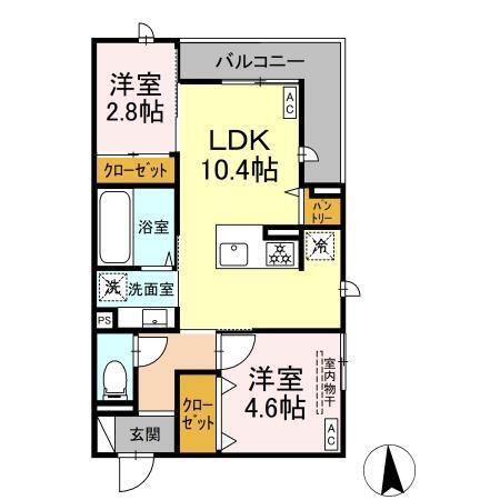 D-ROOM福沢町（306） 間取り図画像