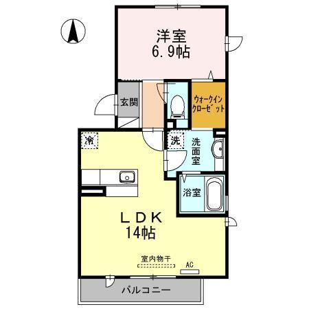 Ｒｅ・ＥＡＲＴＨの杜　にじ（201） 間取り図画像