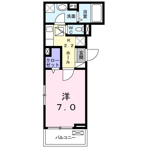 ヴィラ柏木Ⅱ（101） 間取り図画像