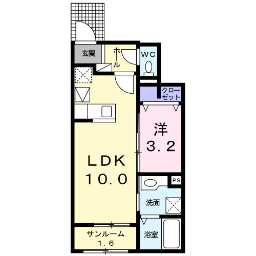 ホースインハウスＡ（102） 間取り図画像