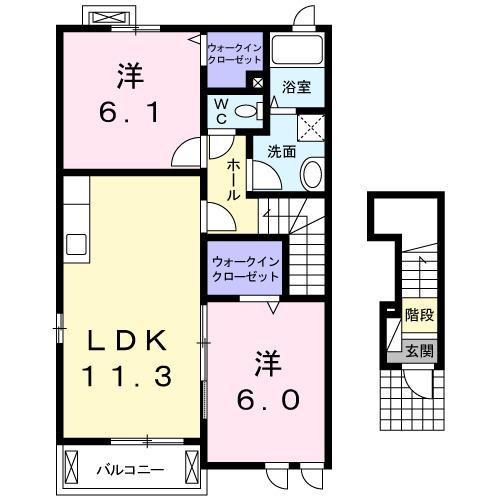 ノーブル・スクエア　Ⅱ（201） 間取り図画像