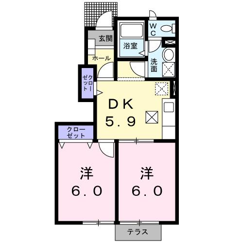 ヴィラ　サンライズ（102） 間取り図画像