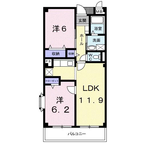 サニーヒル仙台南（207） 間取り図画像
