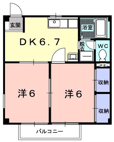 サンヒルズＡ（203） 間取り図画像
