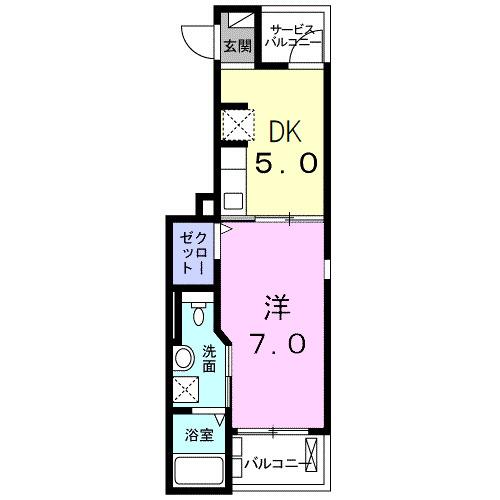リバティ白鳥（101） 間取り図画像