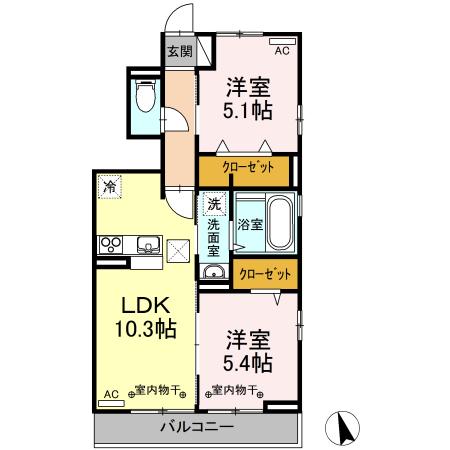 ソレイユ３番館（105） 間取り図画像
