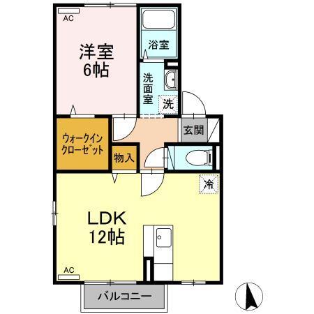 リビングタウン岩沼　ⅠＢ（202） 間取り図画像