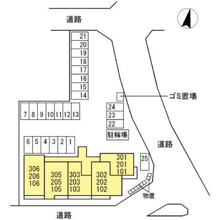 Ｄ−ＲＯＯＭ利府（103） 駐車場