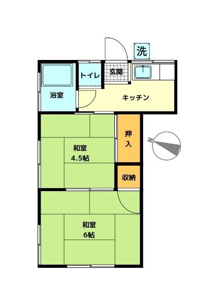 向陽荘（201） 間取り図画像