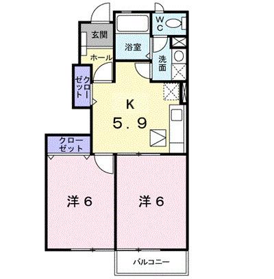 ドリームハウスⅡ番館（102） 間取り図画像