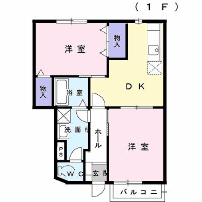 アプリコットＢ（105） 間取り図画像