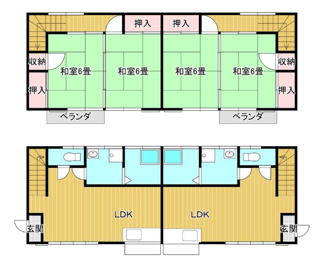 土沢メゾネットアパート 間取り図画像