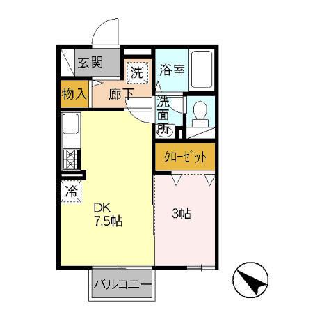 ブルーメ小倉 間取り図画像