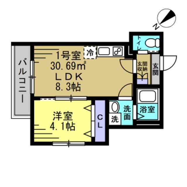 ＬＵＮＩＧＨＴ都賀 間取り図画像