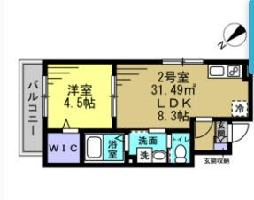 ＬＵＮＩＧＨＴ都賀 間取り図画像