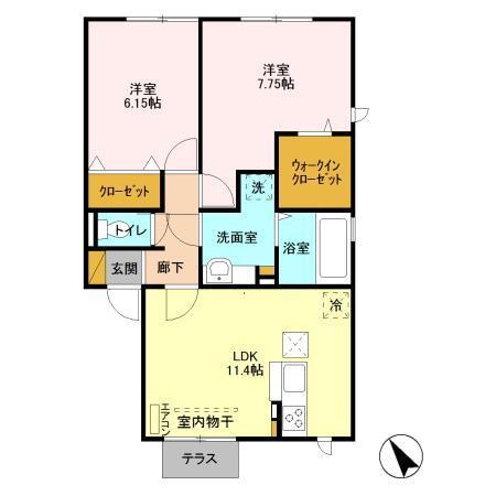バードネイチャーC棟 間取り図画像