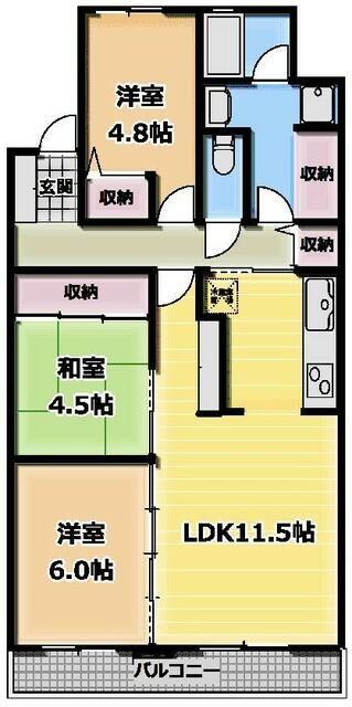 ラポール観山 間取り図画像