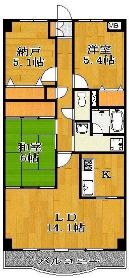 メイプル稲毛 間取り図画像
