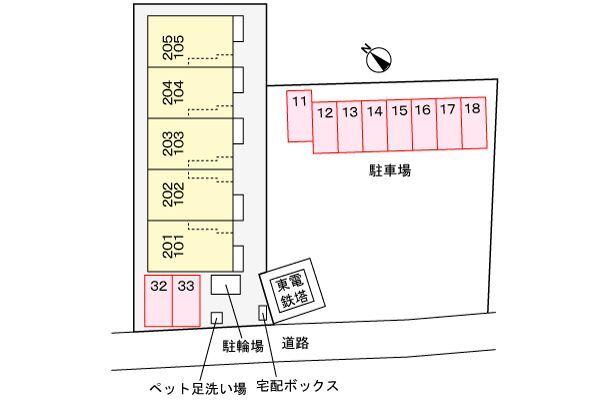 エアリーⅥ 駐車場