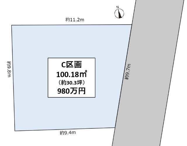 川越市的場C区画売地 区画図