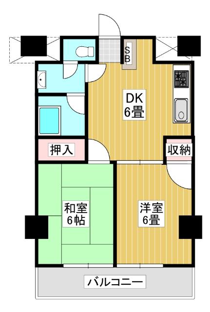 越谷市宮本町中古マンション 間取り図画像