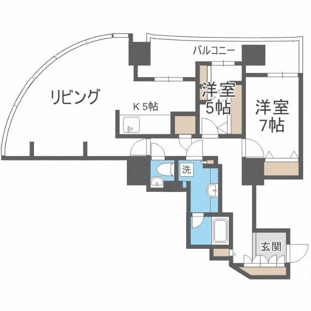 シティタワー円山神宮鳥居前（501） 間取り図画像