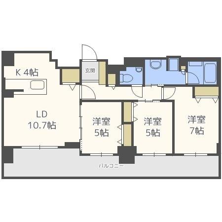 クリオ円山鳥居前（402） 間取り図画像