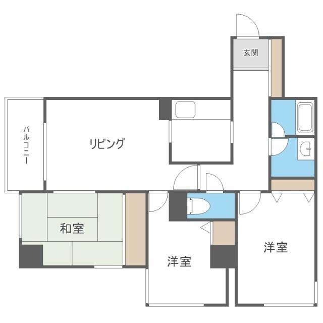ヴィルヌーブ円山公園（202） 間取り図画像
