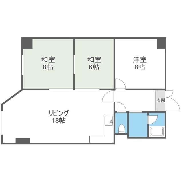 宮の森グランドハイツ（607） 間取り図画像