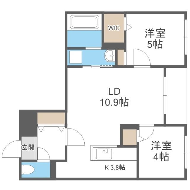 ＧＲＡＮＤＵＫＥ北円山（407） 間取り図画像