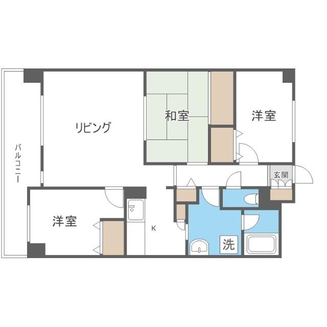 パークノヴァ北円山（304） 間取り図画像