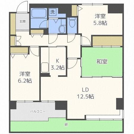 ライオンズマンション裏参道第２（103） 間取り図画像