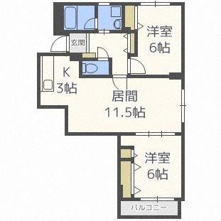 ル・ピエール桑園（103） 間取り図画像