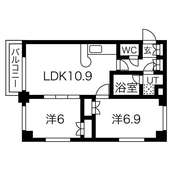 メープル桑園駅（102） 間取り図画像