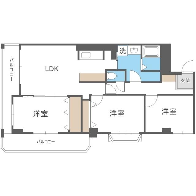 チサンマンション円山公園（802） 間取り図画像