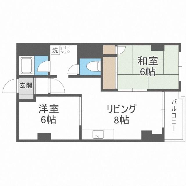 ドミ円山（411） 間取り図画像