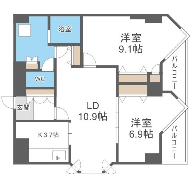 宮ヶ丘レジデンス神宮前(旧称サムティ宮ヶ丘レジデンス)（403） 間取り図画像