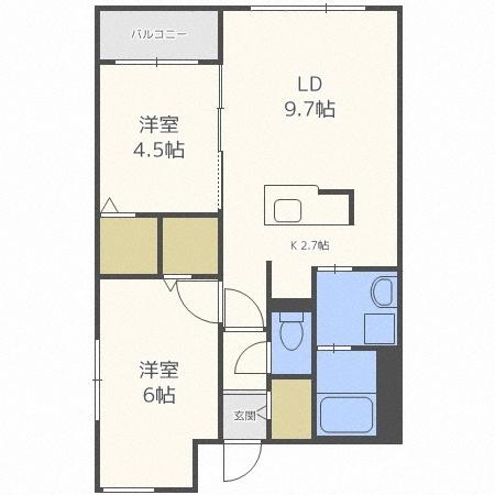 ブランシャール琴似駅前（202） 間取り図画像