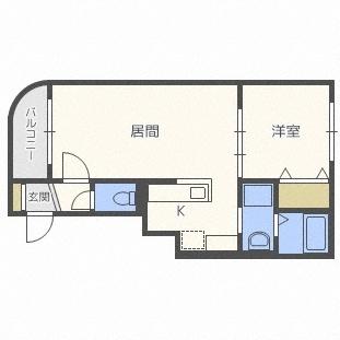 オルムドグランメール琴似（301） 間取り図画像